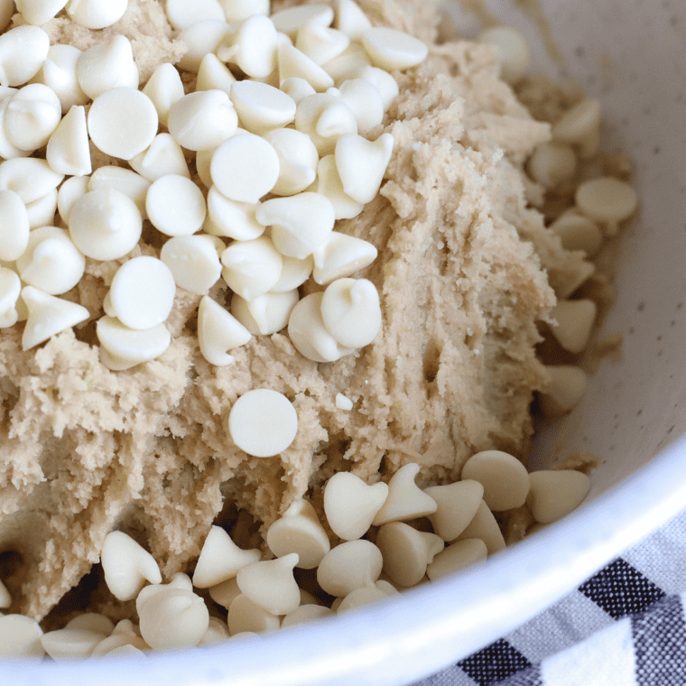 Portioning cookie dough into small balls and slightly flattening them for air frying