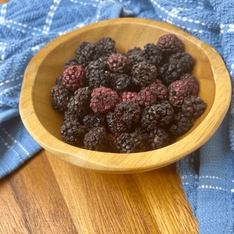 Air Fryer Dehydrating Blackberries