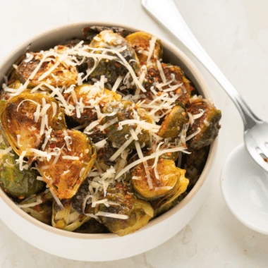 Air Fryer Garlic Butter Brussels Sprouts
