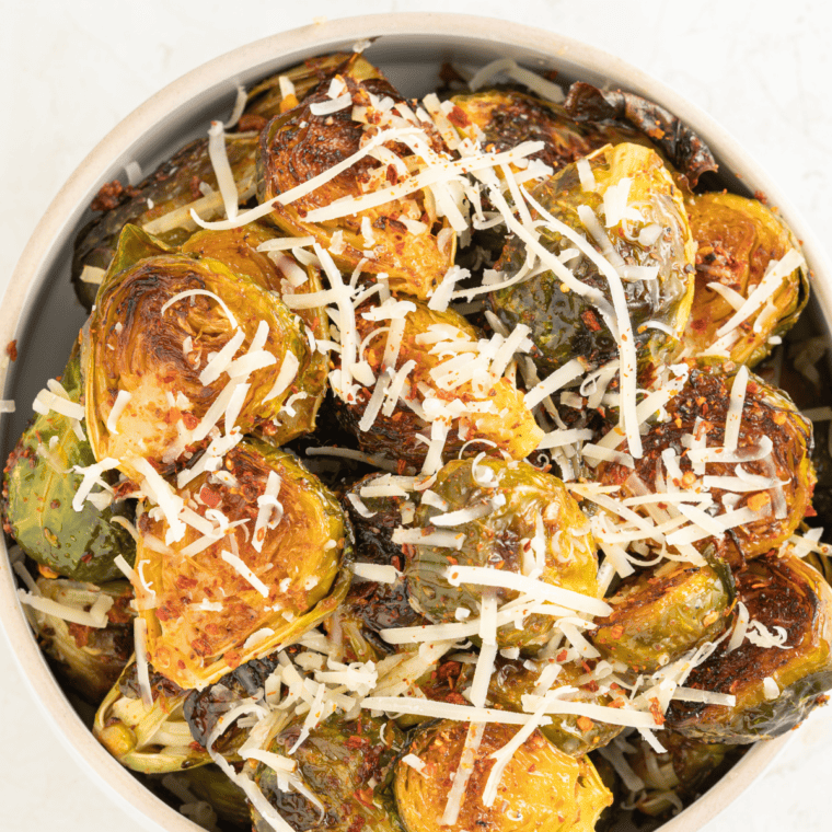 Air Fryer Garlic Butter Brussels Sprouts