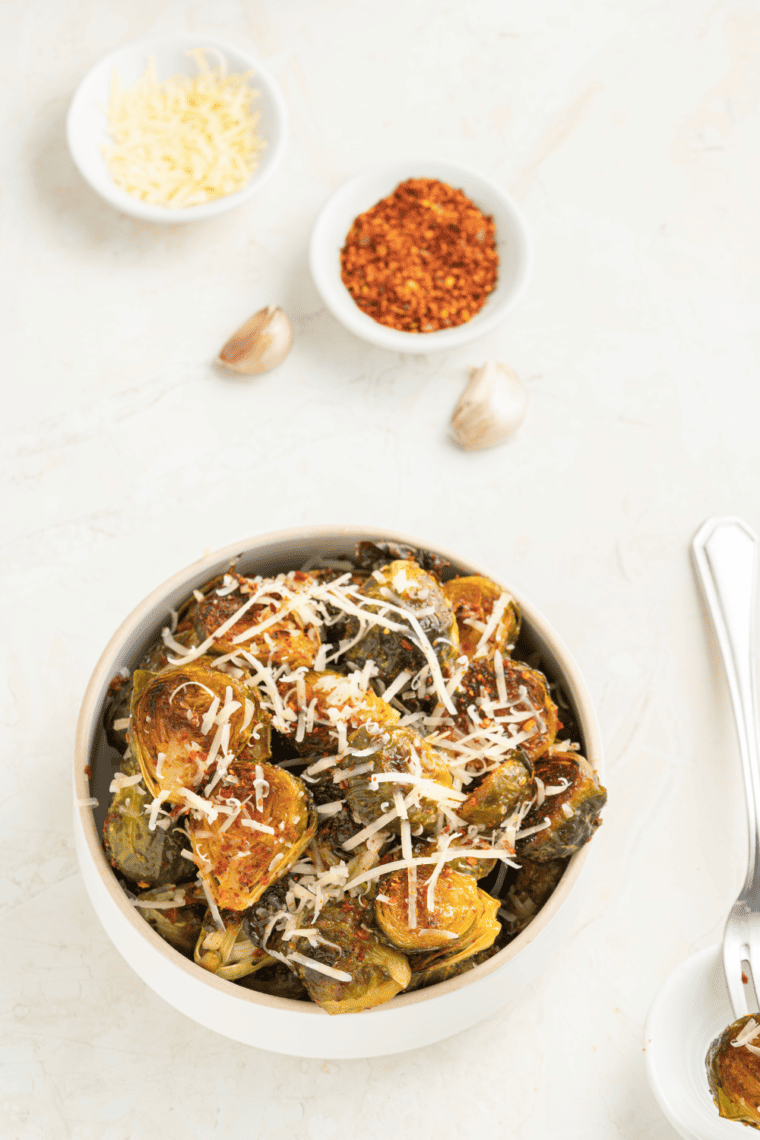 Air Fryer Garlic Butter Brussels Sprouts