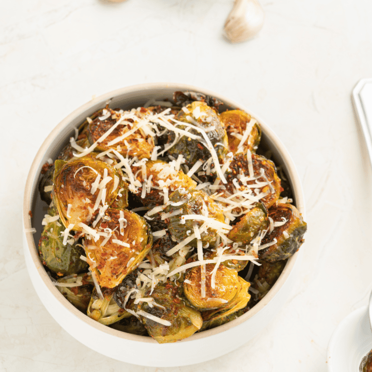 Air Fryer Garlic Butter Brussels Sprouts
