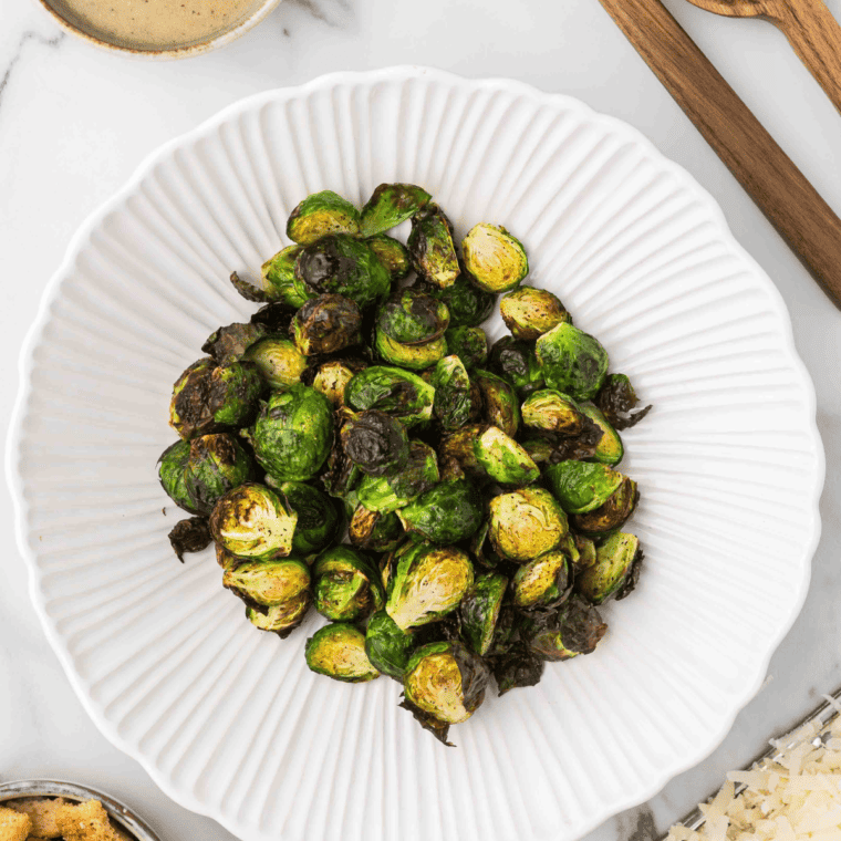Air Fryer Garlic Butter Brussels Sprouts