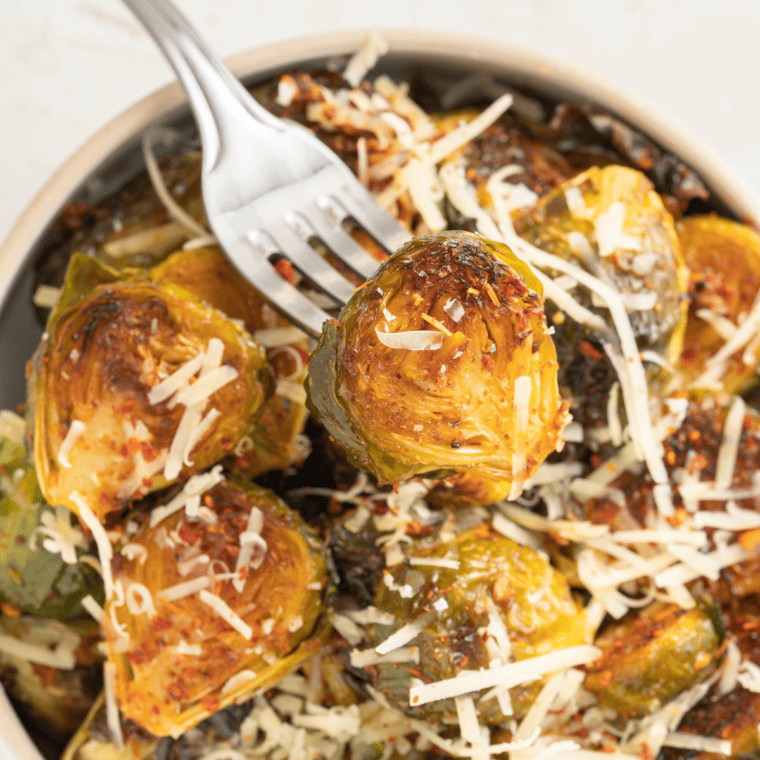 Air Fryer Garlic Butter Brussels Sprouts