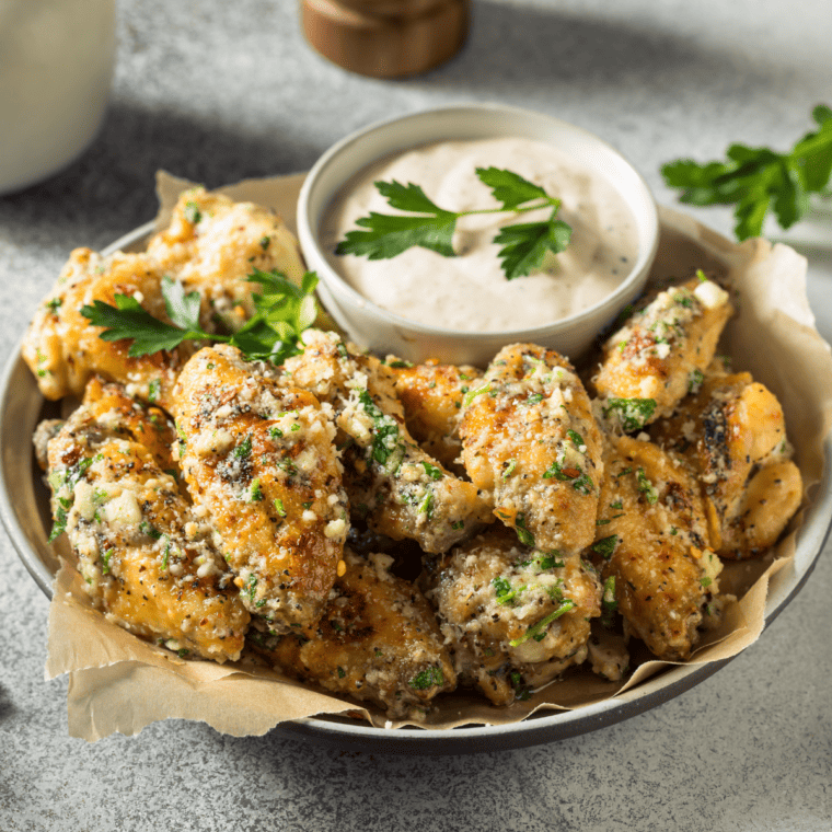 Air Fryer Garlic Parmesan Chicken Wings