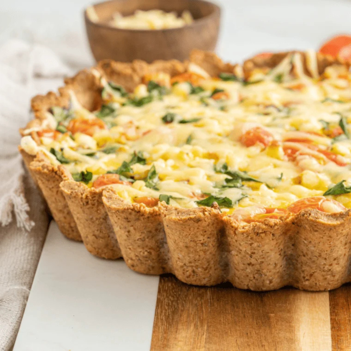 Air Fryer Gluten-Free Quiche (Almond Crust)