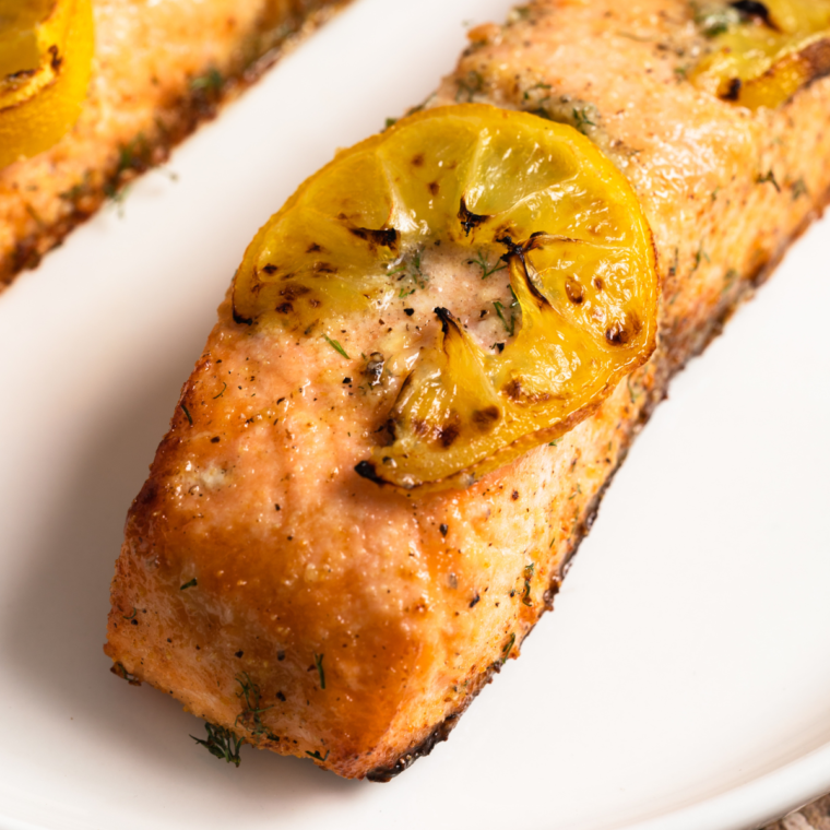 Air Fryer Lemon Garlic Herb Salmon