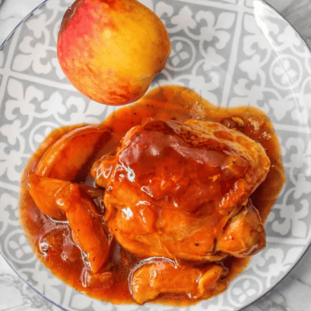 Air Fryer Peach Chicken Thighs