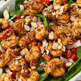 Easy Applebee’s Grilled Shrimp N’ Spinach Salad With Bacon Vinaigrette