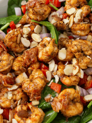 Easy Applebee’s Grilled Shrimp N’ Spinach Salad With Bacon Vinaigrette