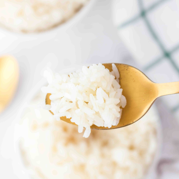 Perfectly cooked Ninja Foodi Basmati Rice, light and fluffy.
