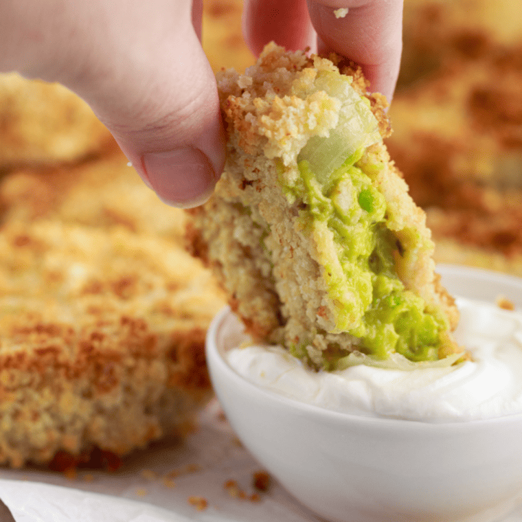 Air Fryer Guacamole Stuffed Onion Rings