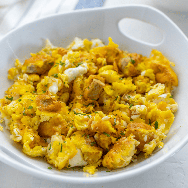 Chick-Fil-A Breakfast Bowl with scrambled eggs, crispy chicken, hash browns, and melted cheese
