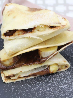 Air Fryer Banana Nutella Quesadilla