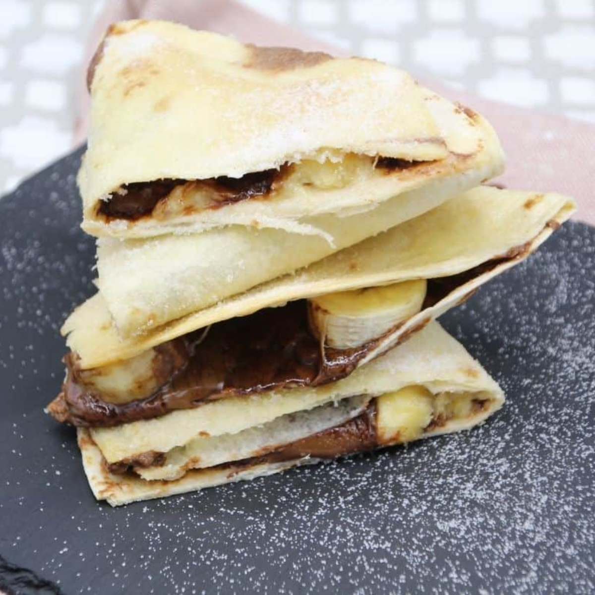 Air Fryer Banana Nutella Quesadilla
