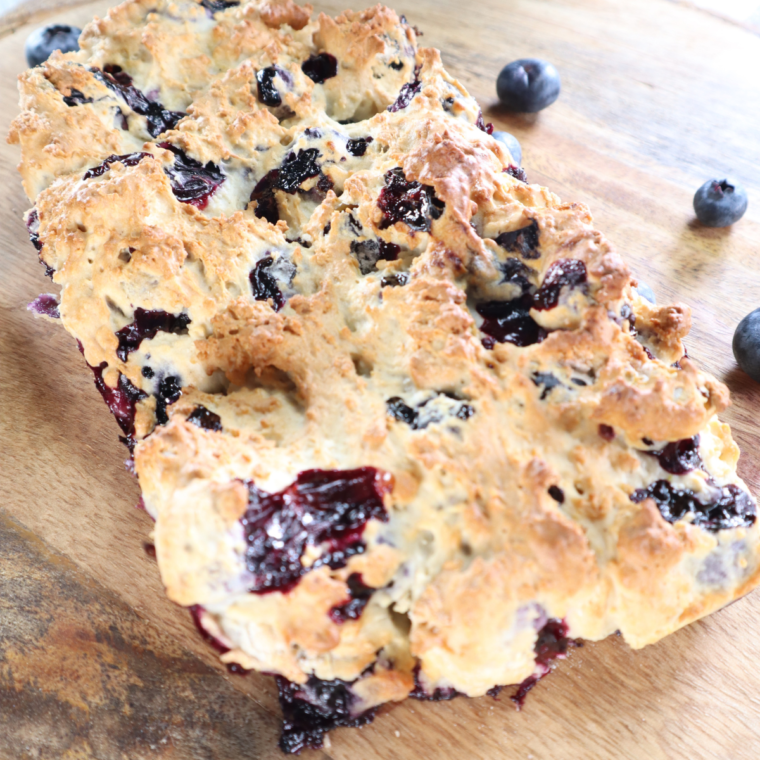 Air Fryer Blueberry Ice-Cream Bread