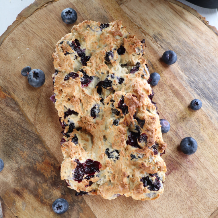 Air Fryer Blueberry Ice-Cream Bread