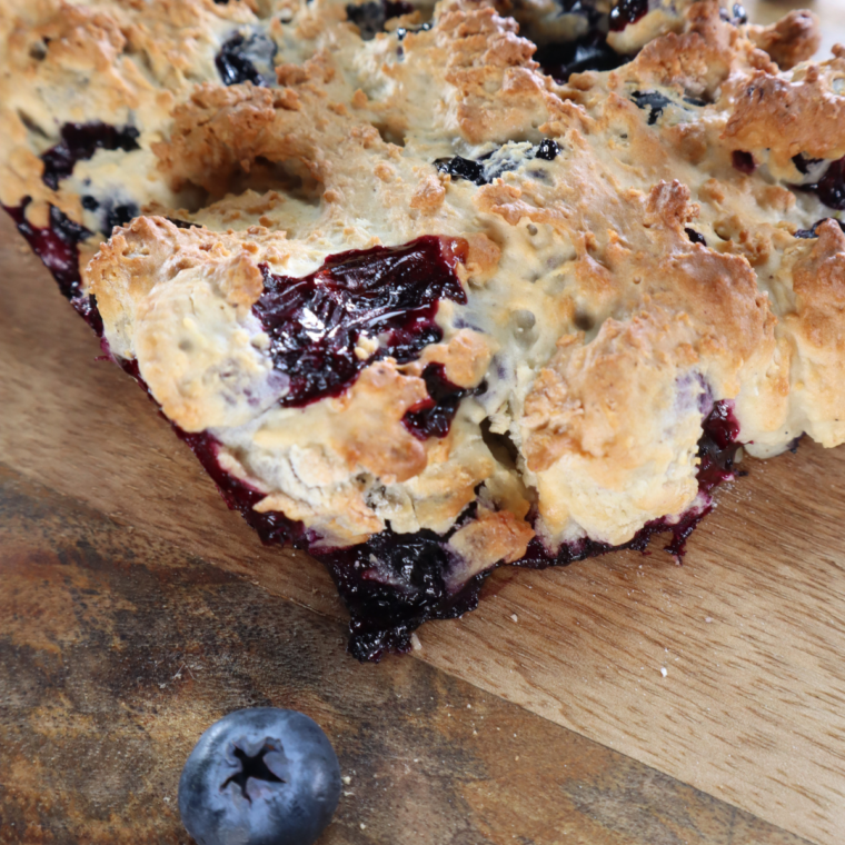 Air Fryer Blueberry Ice-Cream Bread