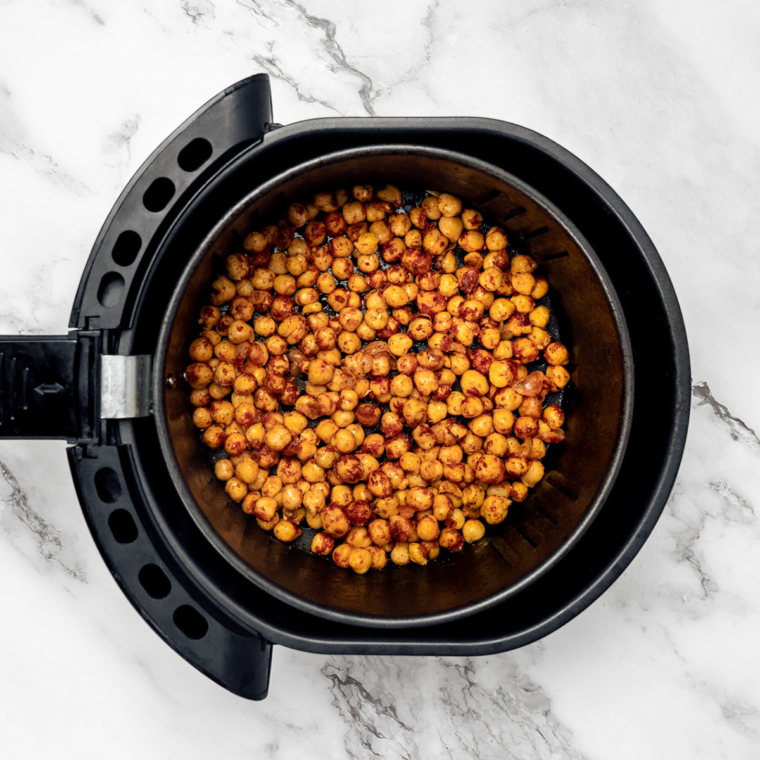 Air Fryer Spicy Roasted Chickpeas