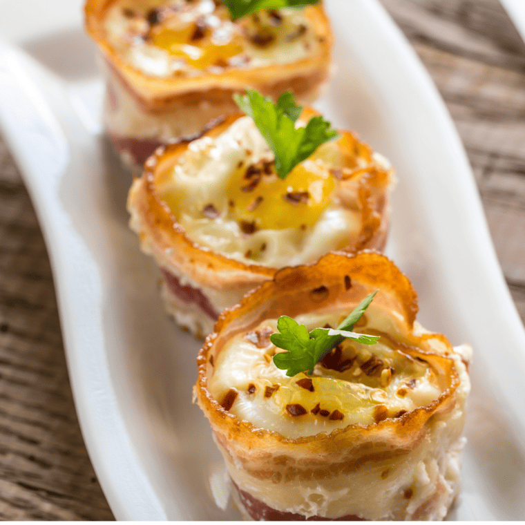 Air Fryer Canadian Bacon Egg Cups