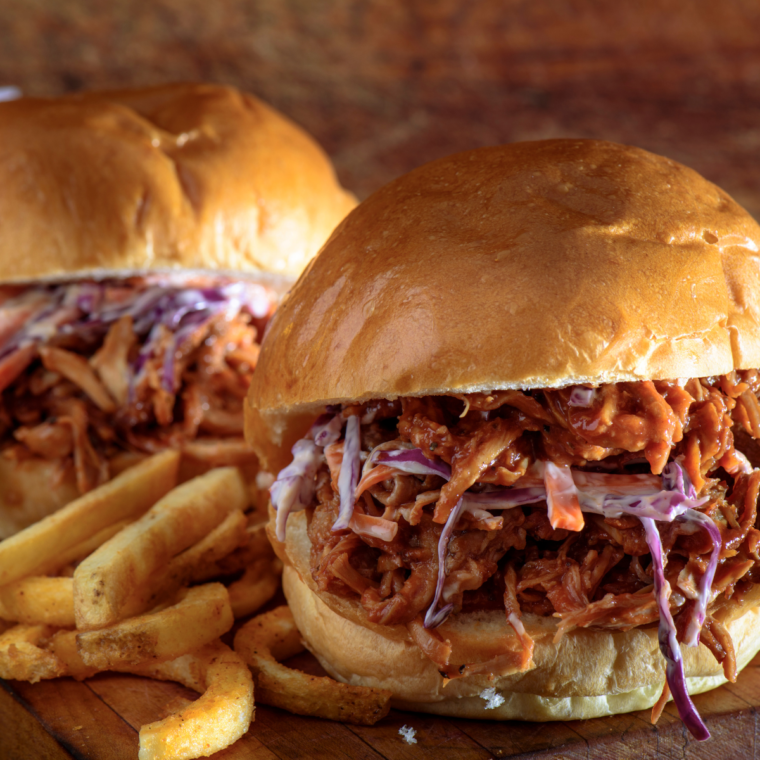 Air Fryer Cheesy BBQ Pork Sliders