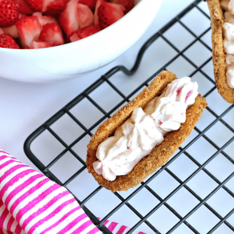 Air Fryer Cherry Cheesecake Tacos