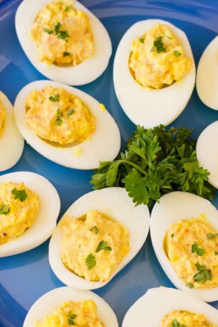 Air Fryer Shrimp Deviled Eggs