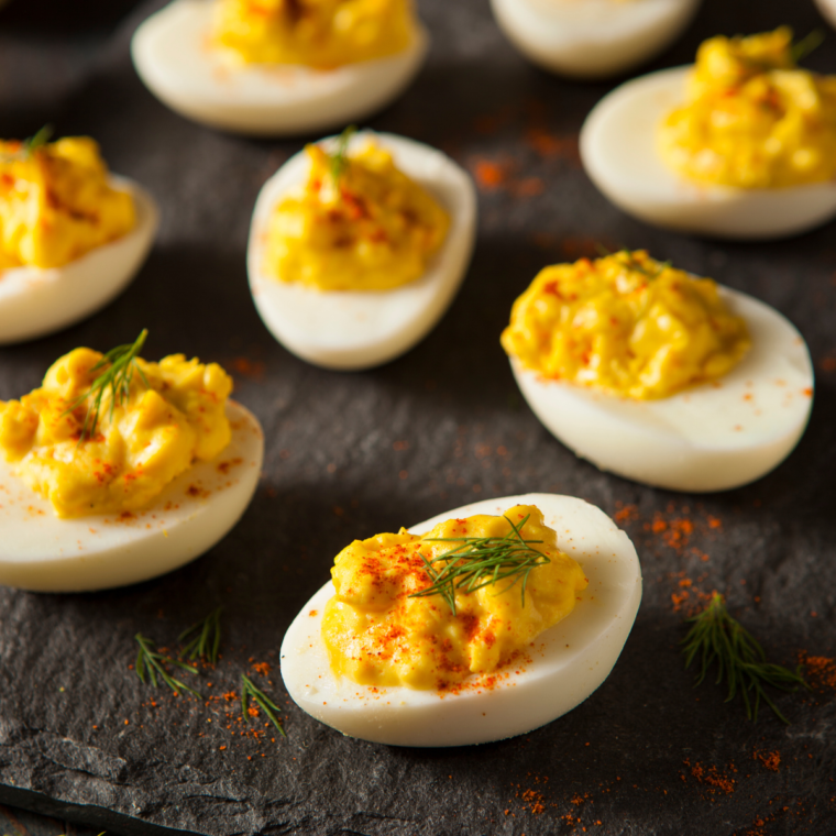 Air Fryer Curried Deviled Eggs