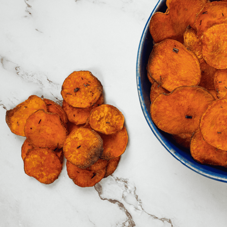 Air Fryer BBQ Sweet Potato Chips