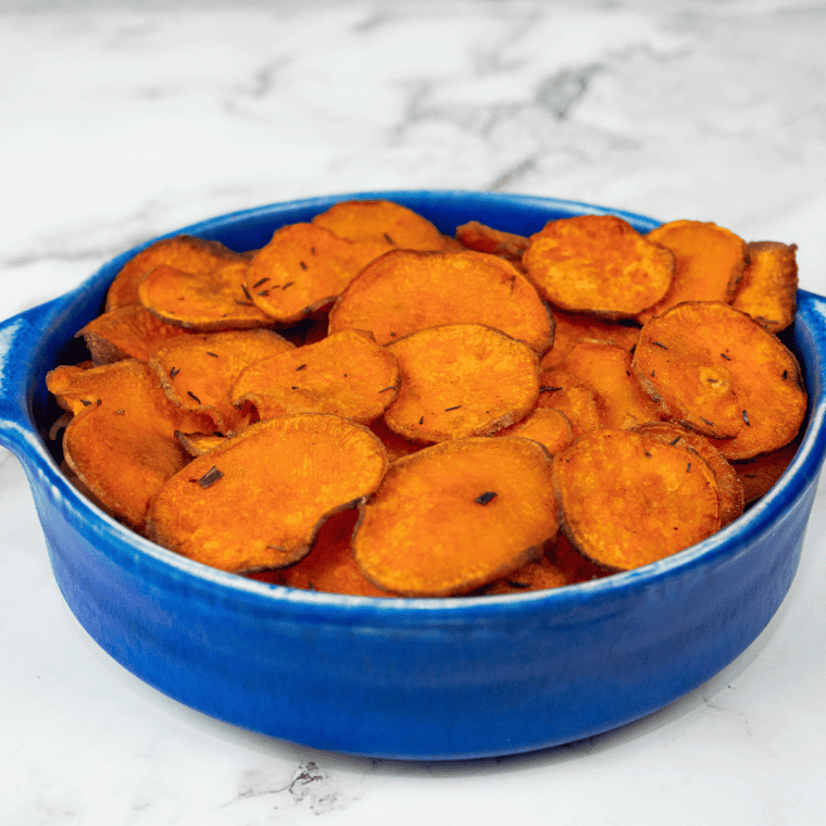 Air Fryer BBQ Sweet Potato Chips