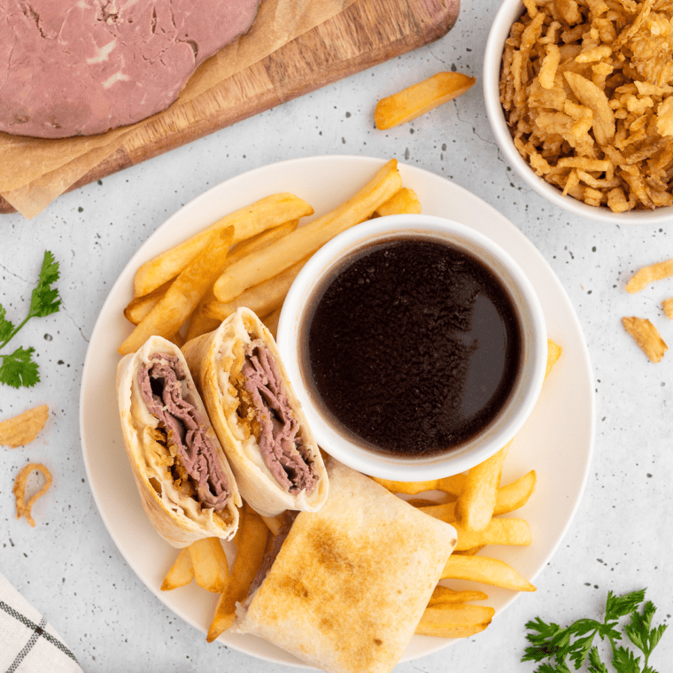 Air Fryer French Dip Wraps