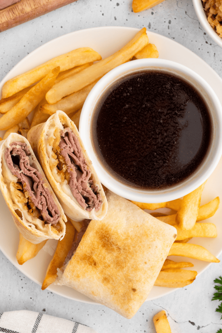 Air Fryer French Dip Wraps
