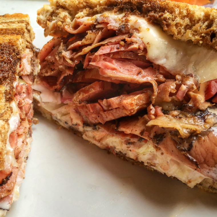 Air Fryer Fried Pastrami Sandwich
