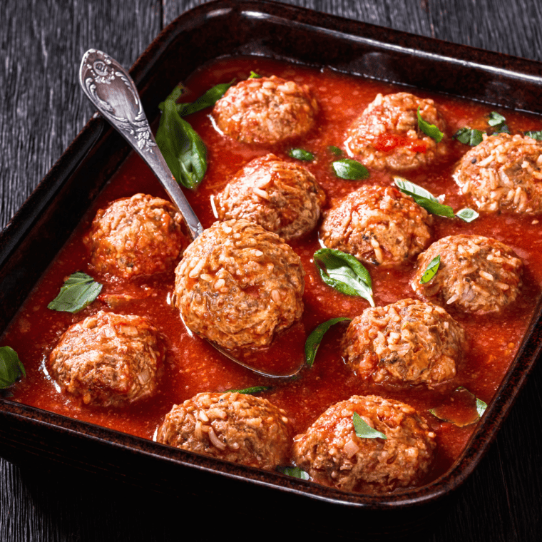 Air Fryer Porcupine Meatballs