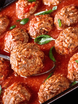 Air Fryer Porcupine Meatballs