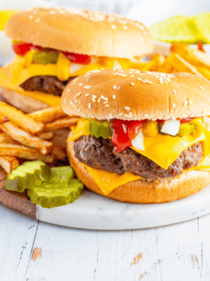 Air Fryer Quarter Pounder with Cheese