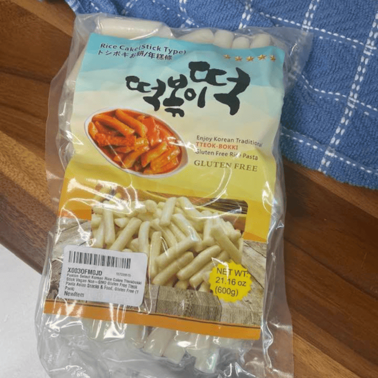 Ingredients Needed For Air Fryer Rice Cakes on kitchen table.