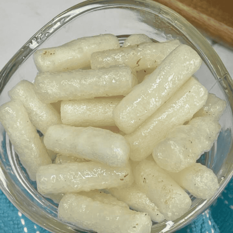 Close up of Easy Air Fryer Rice Cakes.