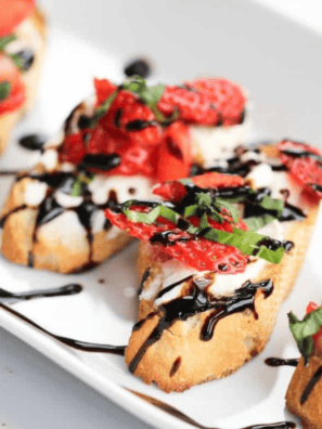 Air Fryer Strawberry Mascarpone Bruschetta