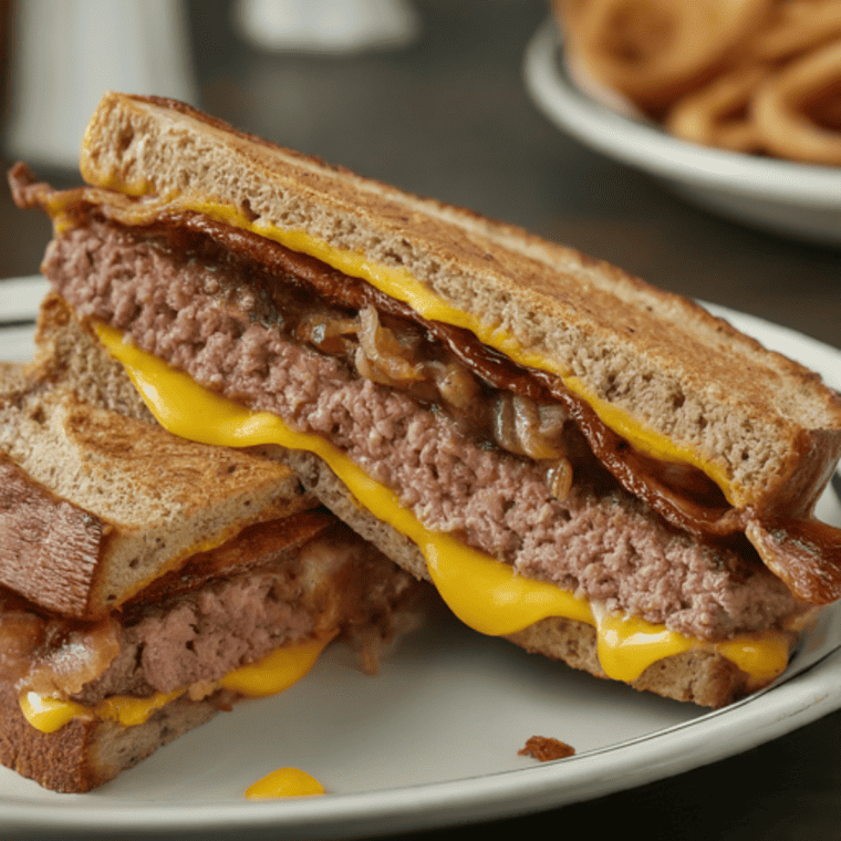 Air Fryer Waffle House Patty Melt