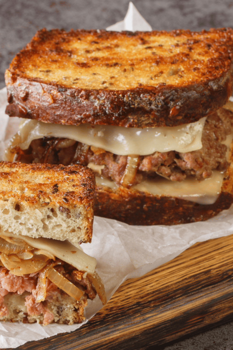 Air Fryer Waffle House Patty Melt