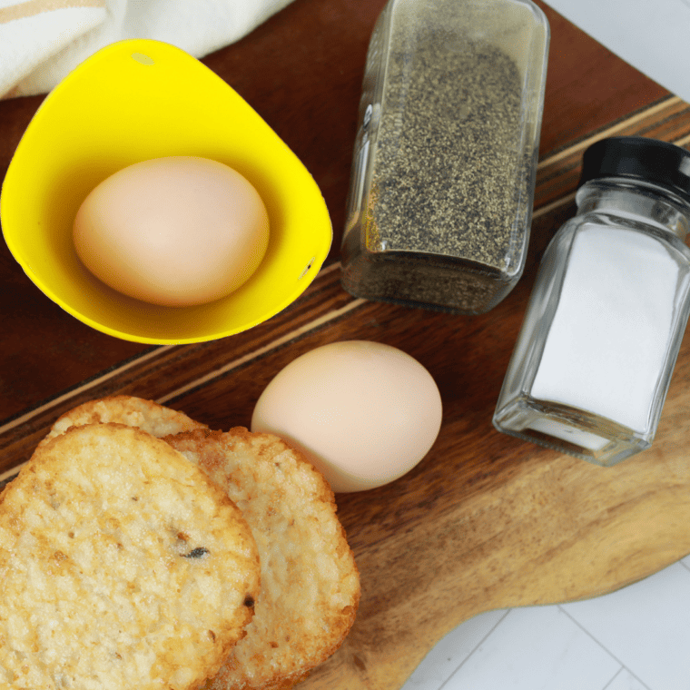 Ingredients needed for Air Fryer Baked Eggs (Easy, Keto-Friendly — Ready in 10 Minutes!) on kitchen table.