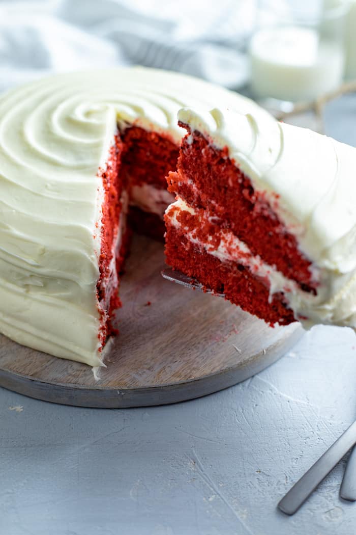 Air Fryer Red Velvet Cake