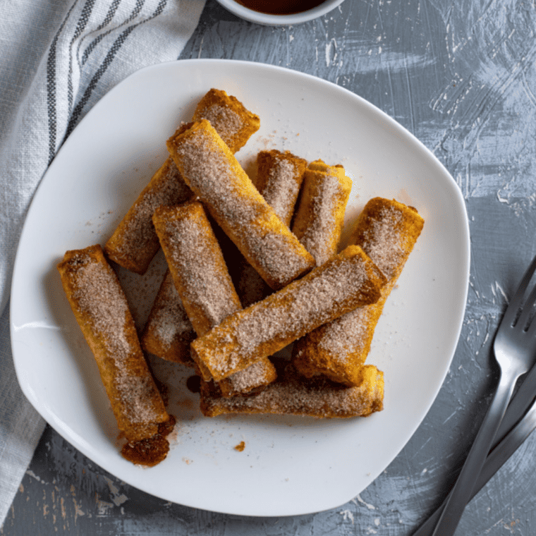 Air Fryer Strawberry French Toast Roll-up