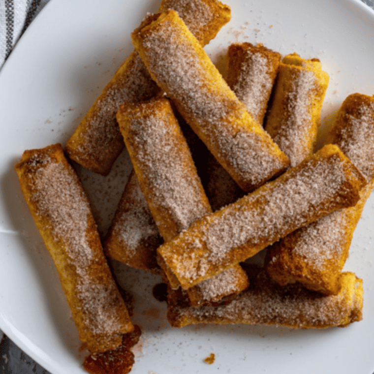 Air Fryer Strawberry French Toast Roll-up