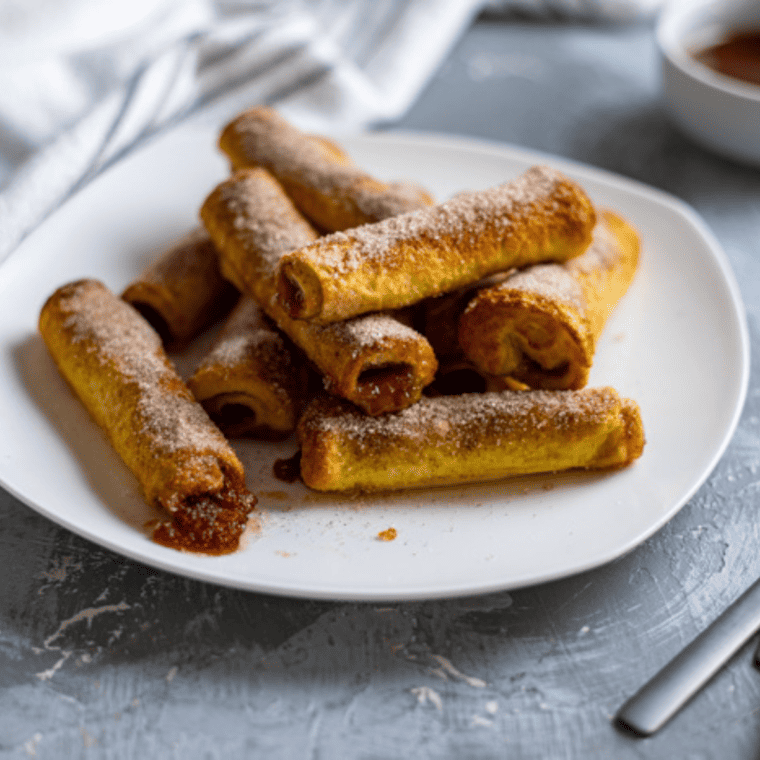 Air Fryer Strawberry French Toast Roll-up