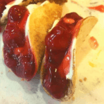 air fryer cherry cheesecake tacos