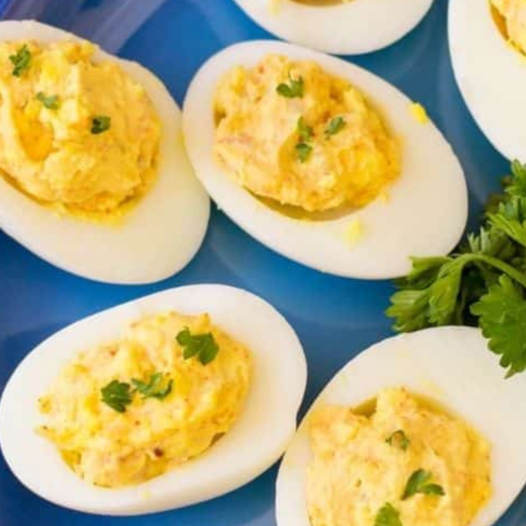 Air Fryer Shrimp Deviled Eggs