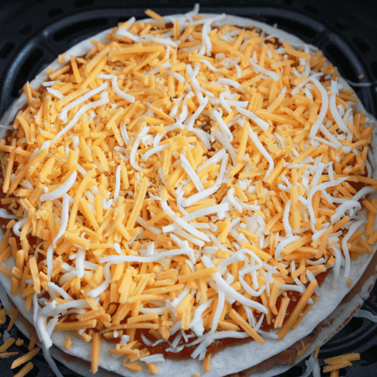 Mexican Pizza in an air fryer