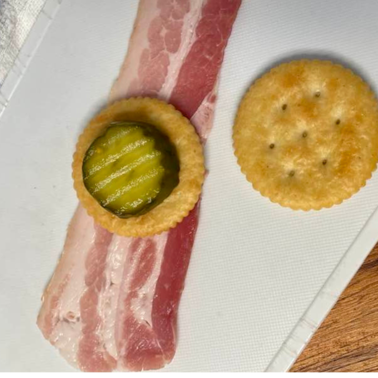 Air Fryer Bacon Wrapped Pickle Dippers